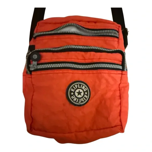 Kipling Orange Crossbody Purse with Flaws - Picture 2 of 5